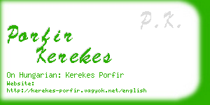 porfir kerekes business card